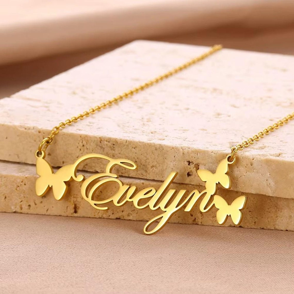 Collier avec nom personnalisé, - Birth Flower Necklace avis et prix