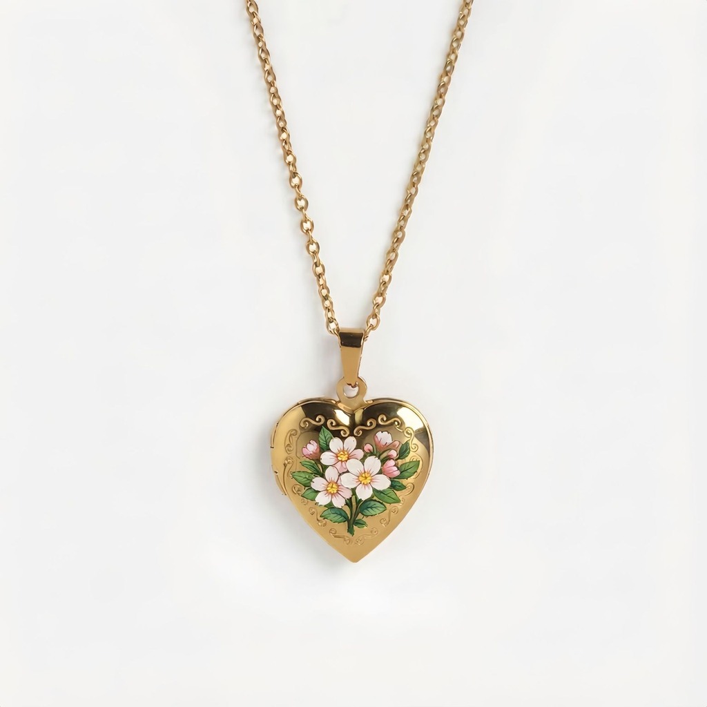 Collier avec pendentif en form - Birth Flower Necklace avis et prix